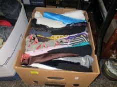 A box full of ladies retro and modern clothing to include brands such as Hobbs and French