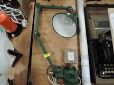 A vintage industrial machinist or engineers work light or lamp