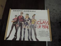 Two vintage movie quad posters of New Wave interest including Class of 84 and Breaking Glass