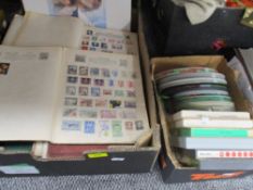 A New Victory .Stamp Album of The World, and a selection of other stamp albums, vacant postcard