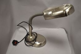 A modern desk top reading lamp