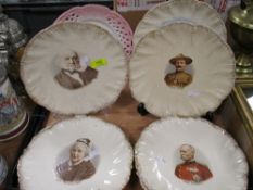 A selection of antique collectable plates of interest to Blackpool, Conway castle, Manchester and