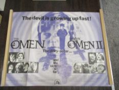A National Screen Service, 20th Century Fox film poster The Omen, Damien Omen II The Story So Far,