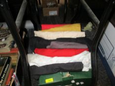 An assorted box of mixed retro and modern ladies clothes, mostly around 1970s.