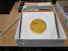A selection of 45rpm vinyl record singles mostly 60's and 70's interest