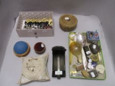 A Victorian Tartan ware oblong box, the top decorated with a Dumbarton Castle scene, the body in the