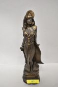 A modern resin cast limited edition figure of an Egyptian lady