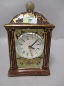 A modern Chinese ceramic mantel clock.