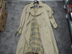 A vintage Burberry trench coat