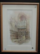 Susan Fleming, (contemporary), Carlisle Cathedral, signed and dated (20)08, 37 x 25cm, mounted light