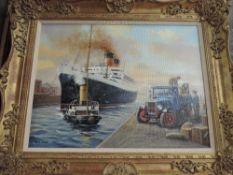 Kevin Walsh, (contemporary), an oil painting, Entering Port, heritage, signed and attributed