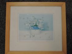 Audrey Johnson, (1919-2005), after, a Ltd Ed print, Snowdrops, signed and num 125/500, 20 x 25cm,