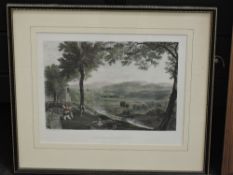 (19th/20th century), an engraving, Kirkby Lonsdale Church, 24 x 30cm, later mounted framed and