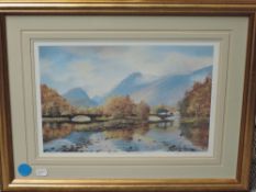 Arthur Terry Blamires, after, a Ltd Ed print, The Bridges over the Derwent Grange in Borrowdale,