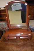 A Victorian mahogany toilet mirror
