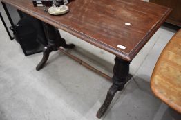 A Victorian mahogany side table