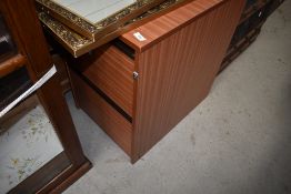 A laminate filing cabinet