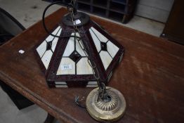 A tiffany style ceiling light shade