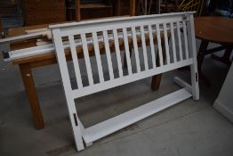 A modern Ikea or similar double bed frame