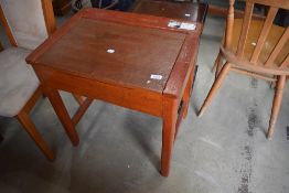 A traditional child's school desk