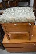 A traditional pine box stool