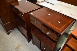 Two reproduction Regency side cabinets and a similar TV unit