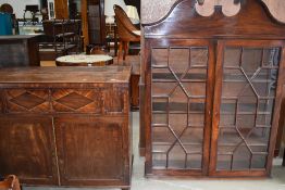 A 19th Century mahogany secretaire with bookcase over