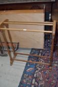 A Victorian pine towel rail