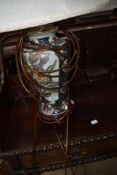 A modern Satsuma style table lamp having foliate decoration