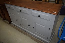 A part painted pine sideboard/dresser base