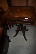 A reproduction side table of small proportions, width approx. 40cm