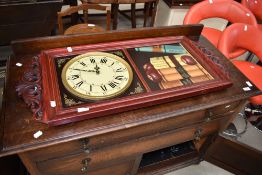 A modern wall clock, faux bookcase design