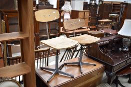 Two vintage ply office chairs