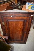 A 19th Century oak corner wall cupboard
