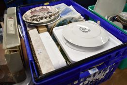 A selection of ceramic display plates including Lowry and Knowles