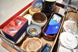 A selection of ceramics including plant pots and a large jug
