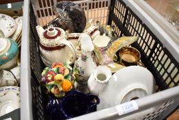 A selection of ceramics including a Crown Ducal part tea service