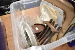 A selection of hardware and glass