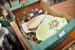 A selection of ceramics and figures including Carlton ware