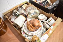 A selection of ceramics and glass wares including Royal Worcester