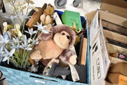 A selection of ceramics and soft toys including a Mudman figure