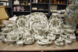 An extensive selection of Ridgway 'Windsor' including plates, platters, tea pot, tureens and more.