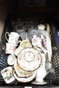 A mixed lot of vintage and retro ceramics and glass ware.