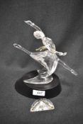 A modern Swarovski silver crystal glass figurine titled Anna with box