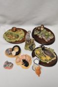 A selection of 8 Border Fine Arts studies, including Canada goose, Kitten and milk jug and Moses and