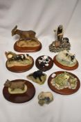 Nine Border Fine Arts figurines including A0454, RW10, B0359