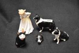 A selection of studies including Royal Doulton Sit and Lucky