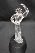 A modern Swarovski silver crystal glass figurine of a Flamenco dancer with box