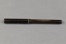 A Waterman Ideal 12 Eyedropper fountain pen in BHR and clipless cap having Waterman Ideal nib.