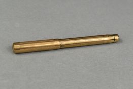 A Mabie Todd Swan twist fill fountain pen in gold with clipless cap having Swan No2 nib. Approx 11.
